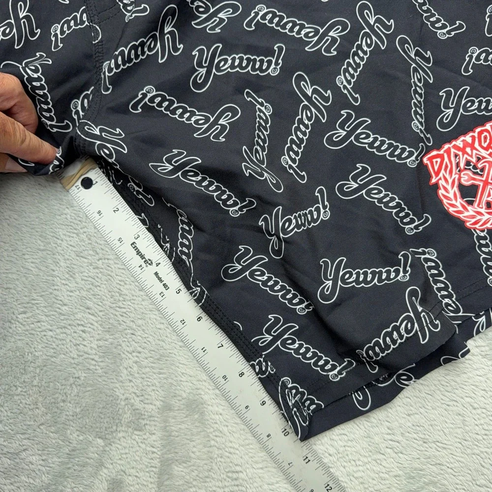 Dixxon Board Shorts Mens 38 Black Yeww Live Fast Graphic Print Swim Trunks